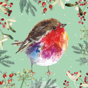 Christmas Cards- Fluffy in the Foliage